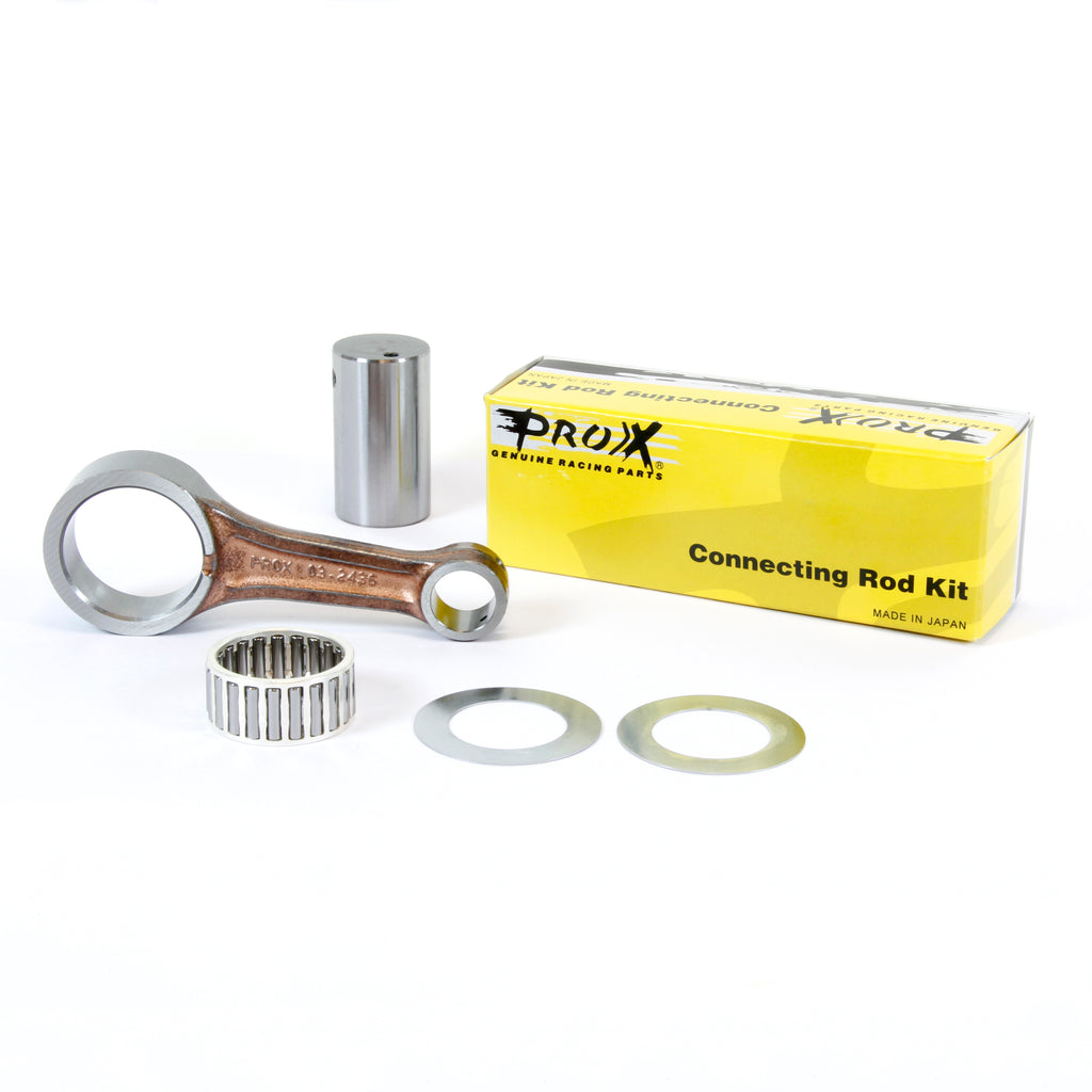 ProX Racing Parts connecting rod kit for Yamaha YZF450 2006-2009 engine, showing forged metal components and brand markings.