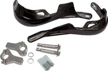 Load image into Gallery viewer, Black Fire Power off-road handguards installed on a Honda CRF250 dirt bike, protecting handlebars and rider's hands.