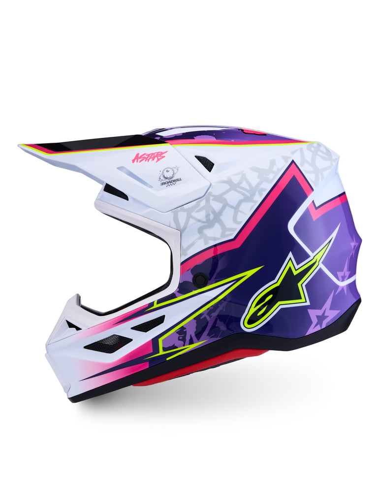 S M7 Blaster Helmet Ece06/Dot Prpl/Pink/Wht Glossy Lg