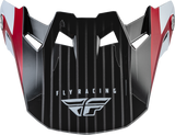 Fly Racing - Formula Carbon Prime Visor Red/White/Red Carbon Yl/Sm - 73-47103S