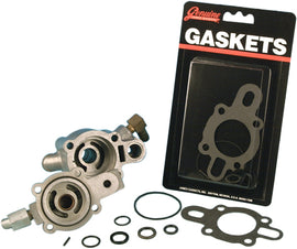 James Gasket oil pump gasket seal kit for early Sportster 77-Xl motorcycle, includes gaskets and seals for engine maintenance.