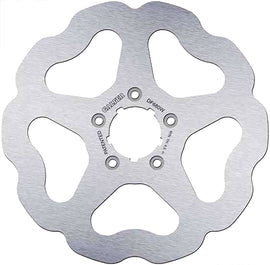 GALFER 11.5-inch solid wave stainless steel brake rotor for motorcycles, featuring durable design and wave pattern for improved braking.