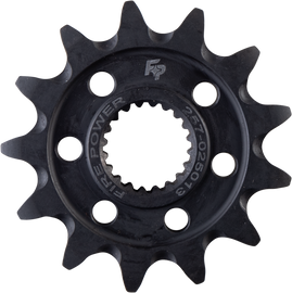 Fire Power Steel 13-tooth front CS sprocket for street bikes, durable and reliable motorcycle part with black finish.