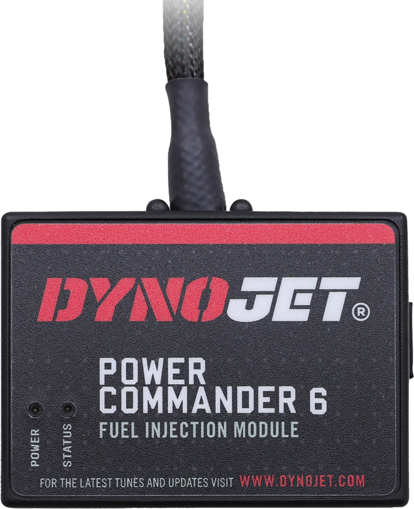 Dynojet Research Power Commander 6 engine management device with connection ports and control interface for motorcycle tuning.