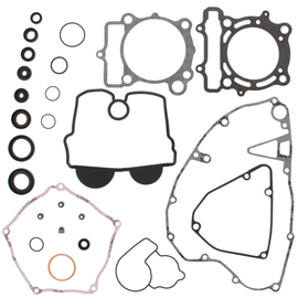 Vertex Complete Gasket Set with Oil Seals, including various gaskets and seals for engine repair, shown in an organized layout.