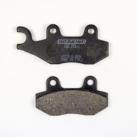 Braking semi-metallic brake pad set 31-725S for vehicle braking system, showing multiple brake pads with metal backing plates.