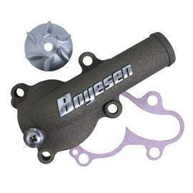 Boyesen magnesium engine pump cover and impeller kit for optimal performance, featuring durable construction and precise fit.