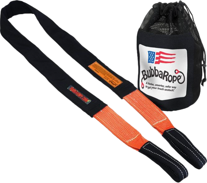 Bubba Rope 6-foot Tree Hugger winch rope with heavy-duty design for secure tree anchoring and towing tasks.