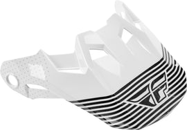 Fly Racing Formula CC Primary L.E. helmet visor in white and copper, shown on a racing helmet with reflective finish.