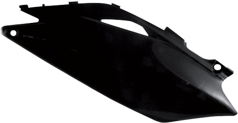 Black Acerbis side panels for motorcycle, model 21418-40001, with a sleek finish and durable construction.