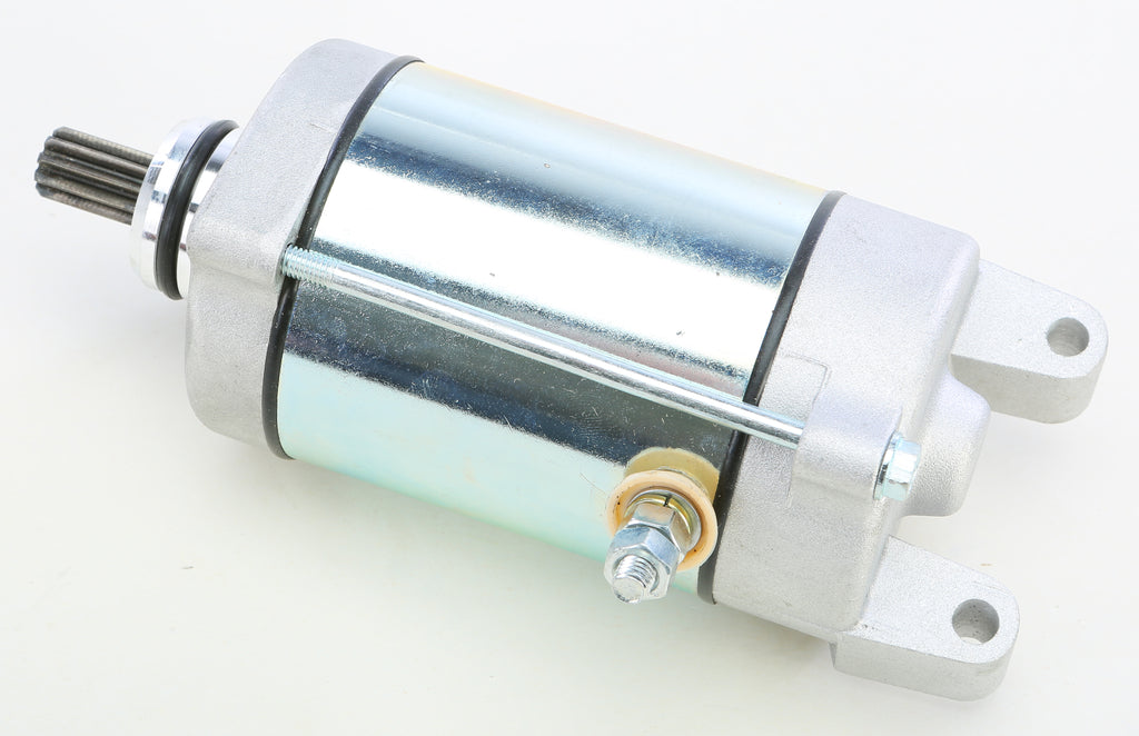 Ricks Motorsport Electric starter motor 27-61108, a compact black automotive starter for motorcycle or small engine applications.