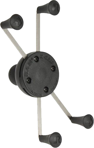 Ram X-Grip Iv large phone holder with 1-inch ball mount, showcasing adjustable grip and secure fitting for smartphones and phablets.