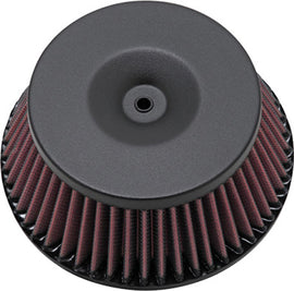 K&N Air Filter 741287, a reusable automotive air filter with a pleated cotton-media design for improved airflow and filtration.