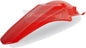 Red Polisport Plastics rear fender for Honda CRF250 motorcycle, durable plastic design with mounting points.