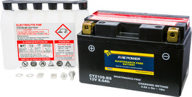 Fire Power Fire Power Battery Ctz10s-Bs maintenance-free 12V car battery with compact design and sturdy terminals.