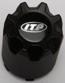 ITP Hurricane 4 wheel center cap, 57-94149, for ATV or UTV wheels, made of durable plastic with a black finish