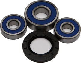 All Balls drive wheel bearing and seal kit with metal and rubber components, designed for motorcycle or ATV wheels.