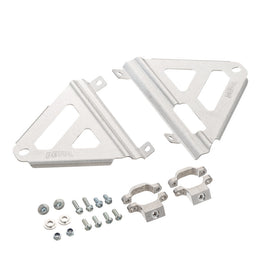 Devol Radiator Race Braces 60-5083, black metal bracket with mounting hardware for radiator support in racing vehicles