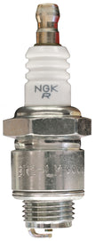 NGK Spark Plug #5798/10 2-BR2LM showing metal threaded section and ceramic insulator for automotive engine use
