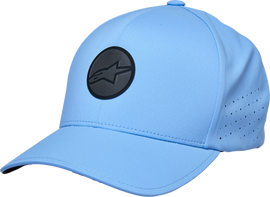 Blue Alpine Star Apex Hat with adjustable strap and embroidered logo, casual headwear for sporty and everyday wear.