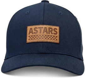 Alpine Star Hardy Hat in navy, size small/medium, featuring a casual, sturdy design with a curved brim and adjustable strap.
