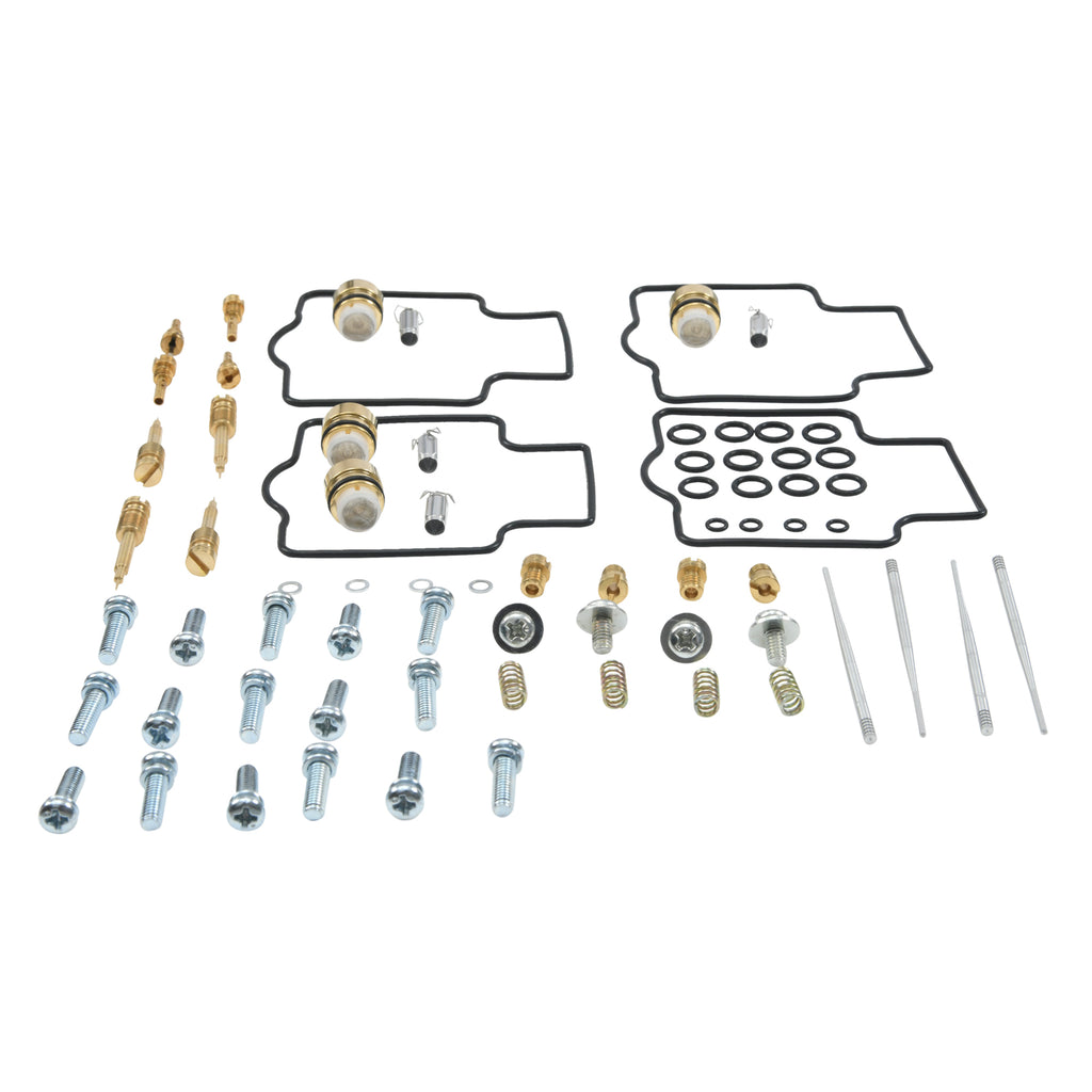 All Balls bike carburetor rebuild kit 226-10148 for intake, carburetor, and fuel system with various gaskets and components shown.