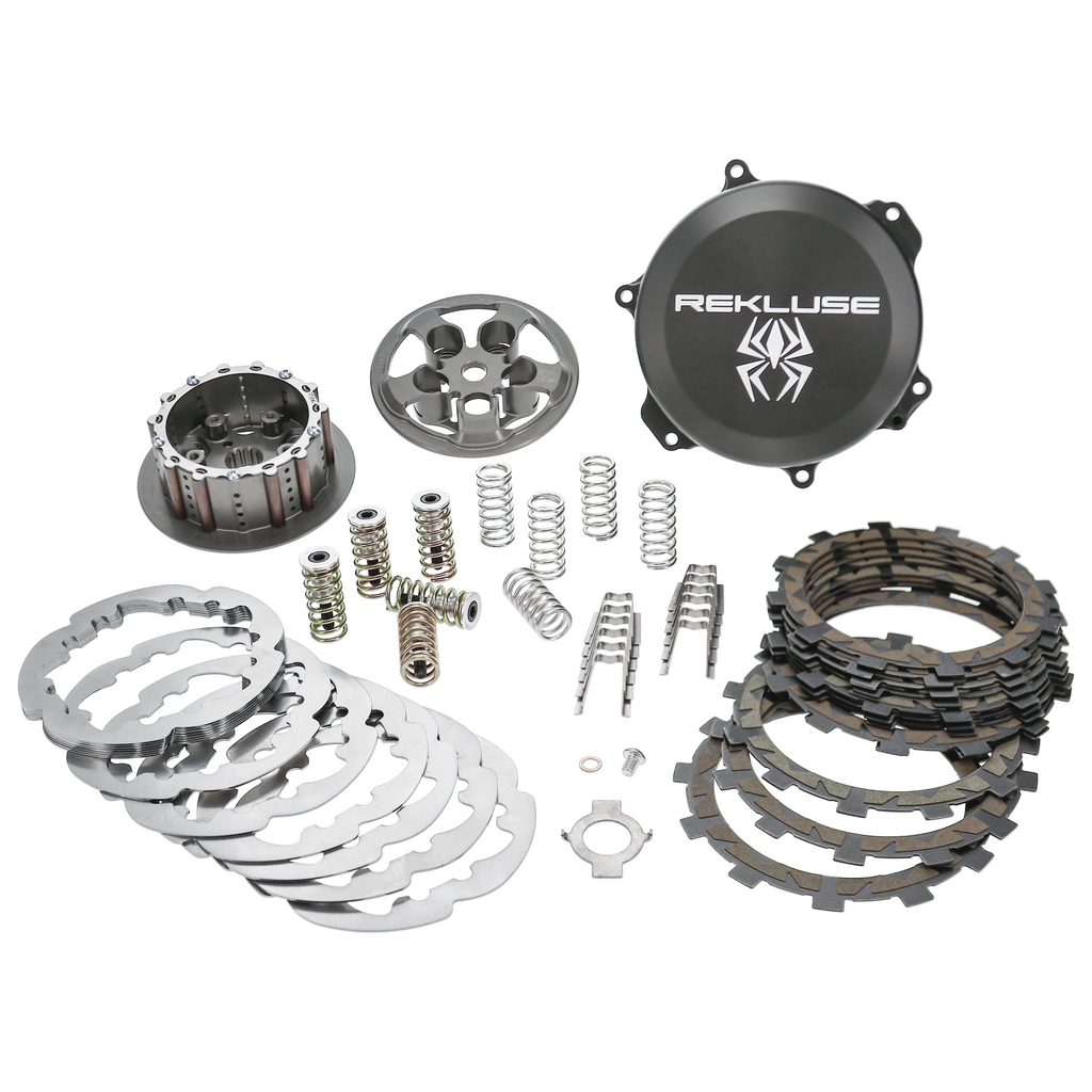 Rekluse Apex clutch for Yamaha YZ125, featuring a compact design with Rekluse branding and clutch components visible.