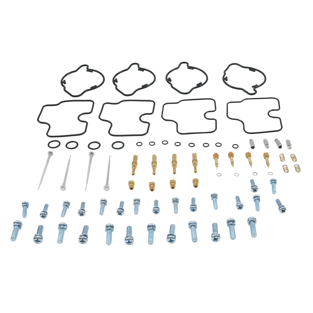 All Balls bike carburetor rebuild kit 226-10138 for intake and fuel system, includes gaskets and parts for carburetor repair.