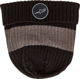 Alpine Star Ward Beanie in black and charcoal, soft knit winter hat with a snug fit and embroidered logo for cold weather wear.