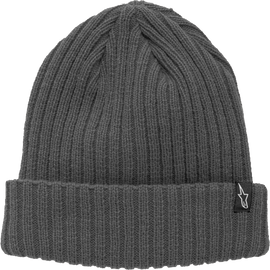 Alpine Star charcoal Heather Receiving Beanie with a soft knit texture and snug fit, ideal for cold weather wear.