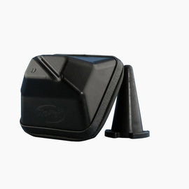 No Toil Airbox Cover 901-12020K for air filters, shown on a motorcycle, features durable construction and precise fit.