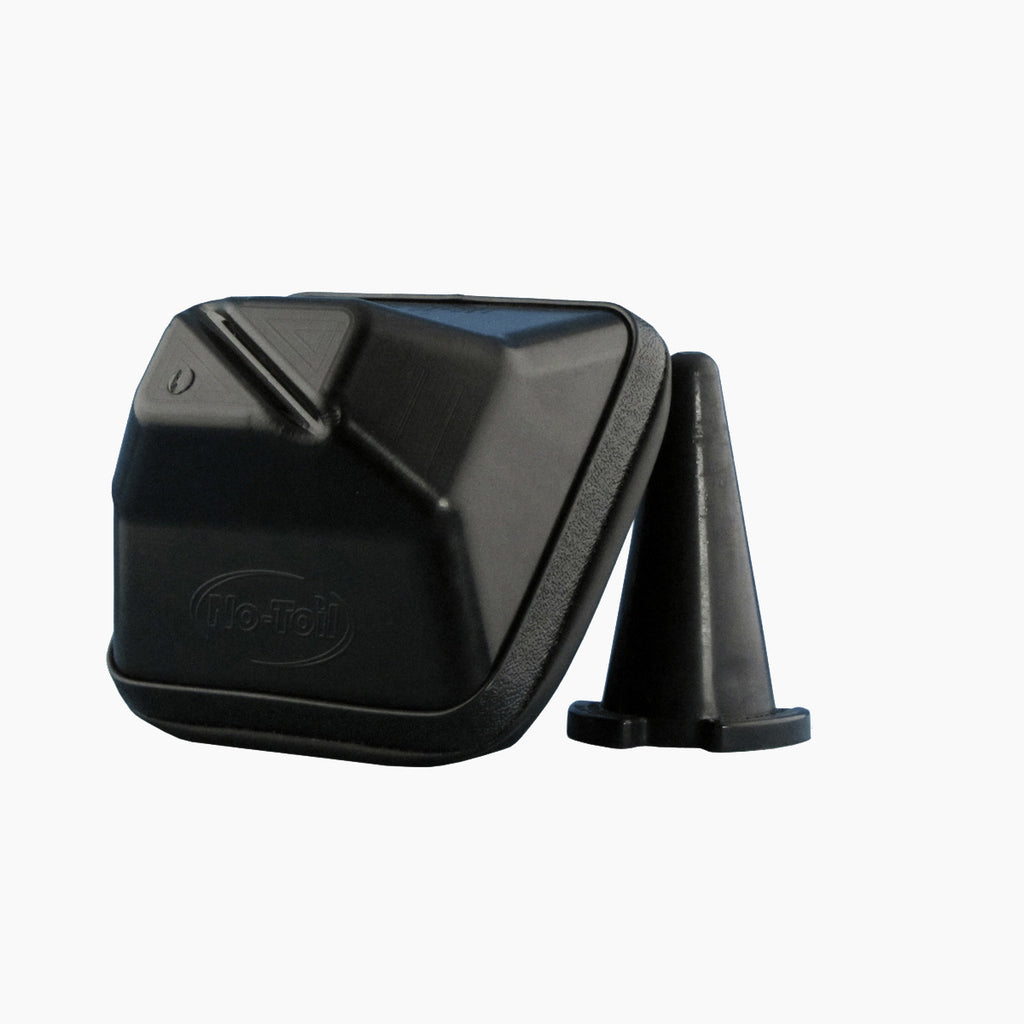No Toil Airbox Cover 901-12020K for air filters, showing a black protective cover with branding details.