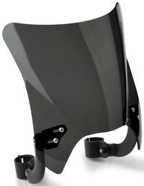 National Cycle Mohawk dark tint windshield with black hardware, motorcycle windscreen designed for improved aerodynamics and style.