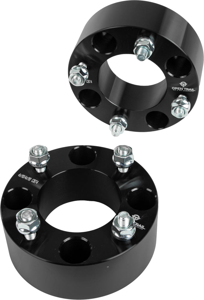 Open Trail 2-inch wheel spacer for 4x110 vehicles, featuring 10mm x 1.25mm stud threads, designed for vehicle wheel fitment.