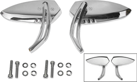 HardDrive Strike Mirror Chrome Pr 820-0834 mirror with reflective chrome finish, showcasing its sleek and modern design.
