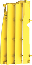 Load image into Gallery viewer, Polisport Plastics yellow radiator louvers with vent slats, designed for motorcycle or vehicle cooling system.