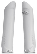 Load image into Gallery viewer, White Acerbis fork covers for motorcycle suspension, showing the sleek, durable covers designed to fit Acerbis fork components.