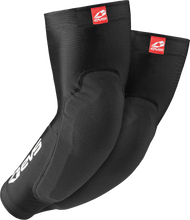 Load image into Gallery viewer, Black EVS Flex Lite Youth Elbow Guard with padded protection and adjustable straps for a secure fit.
