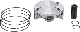 Vertex forged replica piston kit 175-24628B with multiple piston components and rings for engine performance.
