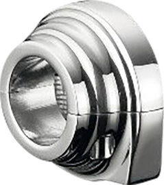HardDrive chrome throttle clamp with double cable screw-in style for motorcycle handlebars, model 820-52945.