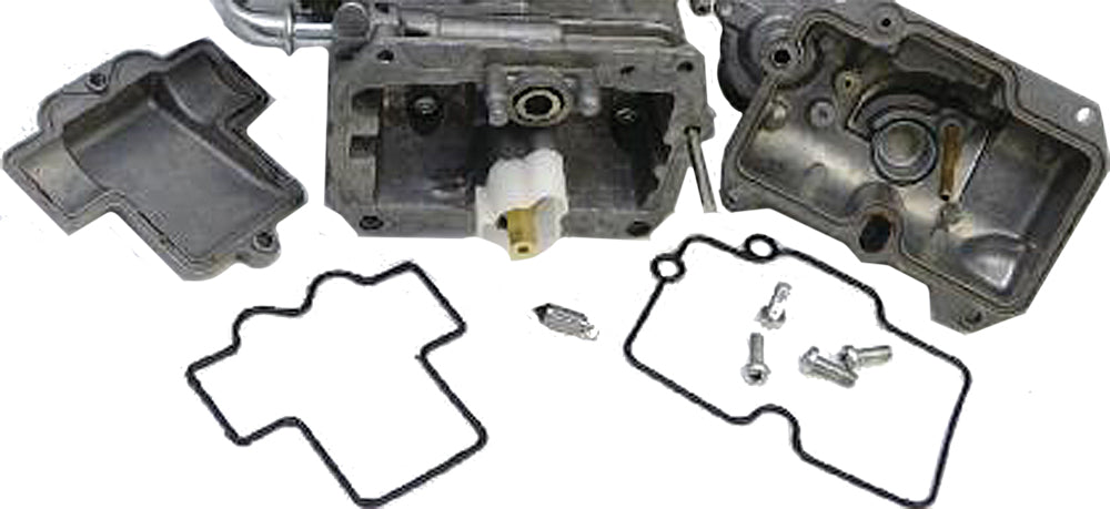 K&L Keihin FCR carburetor rebuild kit for fuel system, includes gaskets and parts, designed for intake and performance maintenance