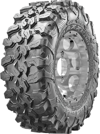 Maxxis Carnivore 37x10R17 8PR tire showing rugged tread and sidewall design for off-road use