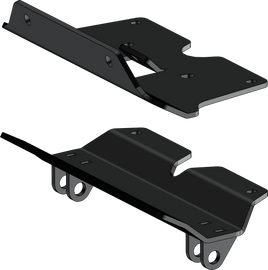 KFI Products UTV plow mount part 10-6675, black metal construction with mounting brackets for easy attachment.