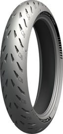 Michelin Power 5 front motorcycle tire 120/70ZR17 radial with tread pattern and sidewall details for optimal grip and performance