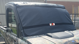 SEIZMIK Windshield Protector Pol 63-10127, clear windscreen cover with reflective surface for vehicle protection.