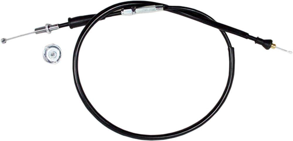 Motion Pro black vinyl throttle cable 70-2222 with metal fittings, designed for motorcycle or ATV control systems.