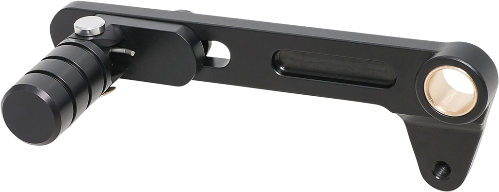 Dynojet Research folding shift lever for 2021 Pan America motorcycle, showcasing its durable metal construction and folding design.