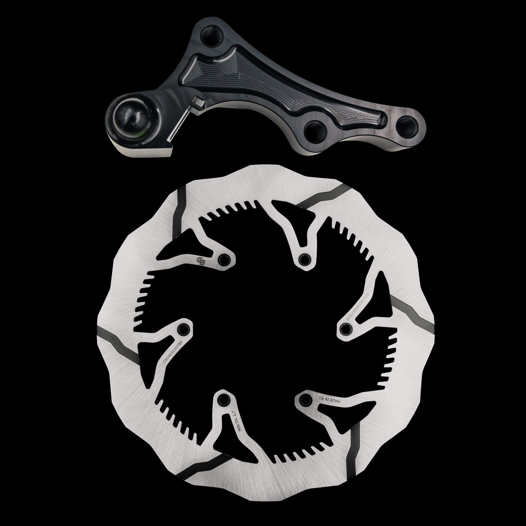 GBRAKES 280 Tsunami Kit Yamaha 17-DOS221 brake set with multiple brake components and hardware for Yamaha motorcycles.