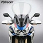Clear touring windshield for motorcycle from National Cycle Vstream series, model Hon 562-5177C, showing the curved design and mounting edges.