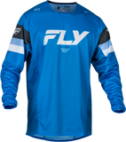 Fly Racing Youth Kinetic Prix Jersey Bright Blue/Charcoal/White Ym 377-420YM